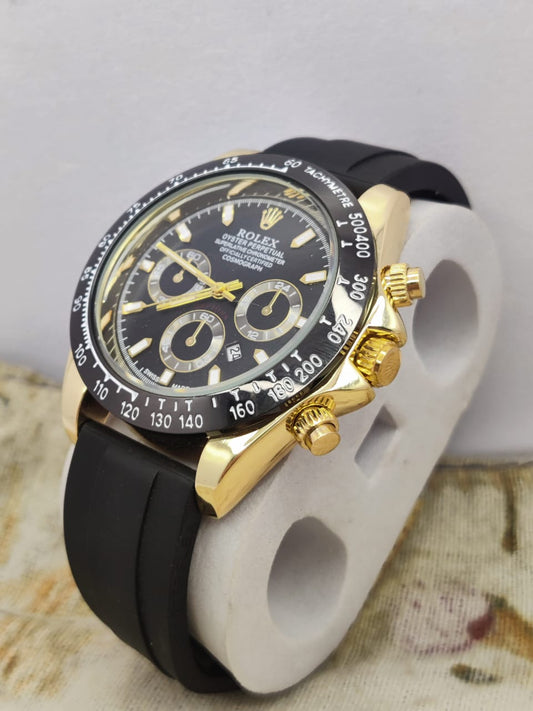 RLX Daytona Cosmograph  – Two Tone Dial | Black Bezel | Rubber Strap