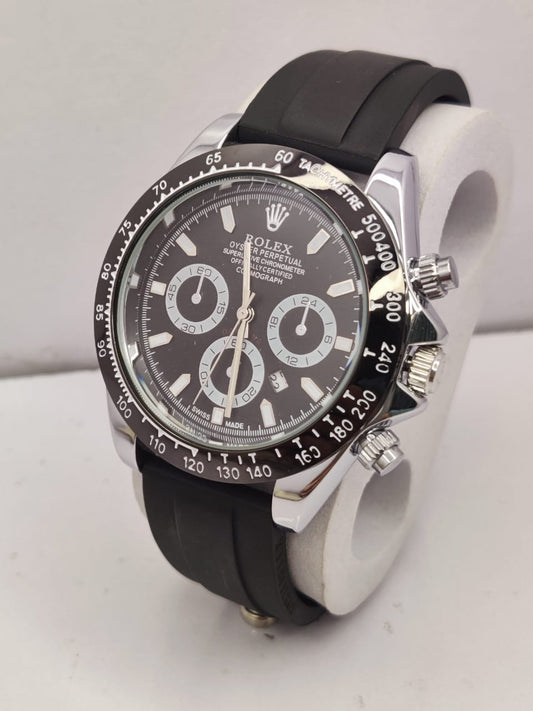 RLX Daytona Cosmograph  – Two Tone | Black Bezel | Rubber Strap
