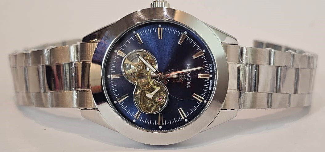 True Worth Skeleton Watch | Blue Dial | Automatic Movement