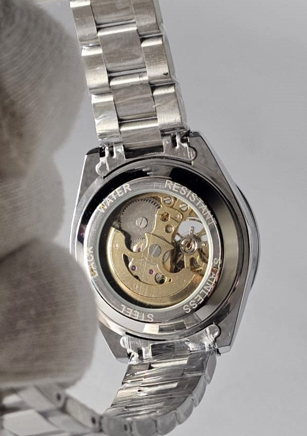 True Worth Skeleton Watch | Silver Dial | Automatic Movement