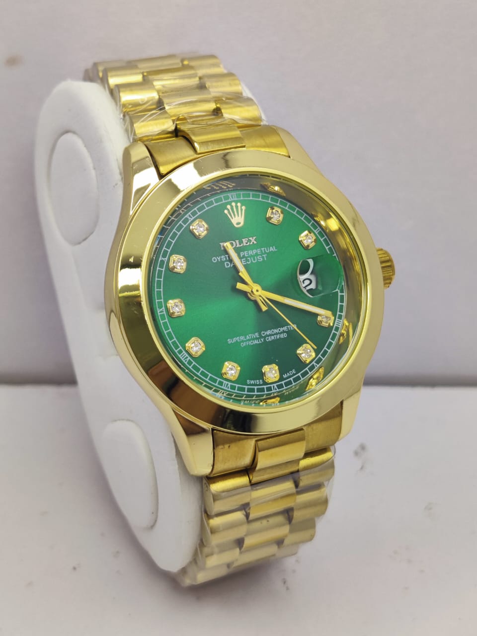 RLX Oyster Perpetual Datejust – Full Gold with Diamond Hour Markers