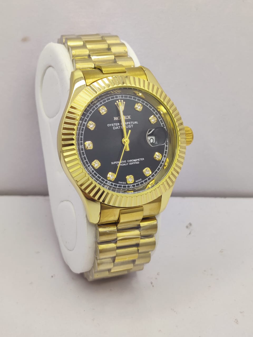 RLX Gold Oyster Perpetual Datejust – Diamond Hour Marker