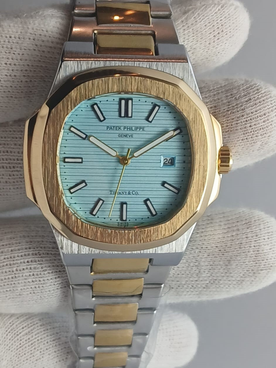 Patek Philippe Nautilus – Two-Tone | Aqua Blue Dial |