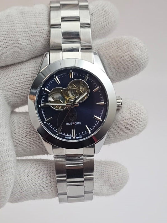 True Worth Skeleton Watch | Blue Dial | Automatic Movement