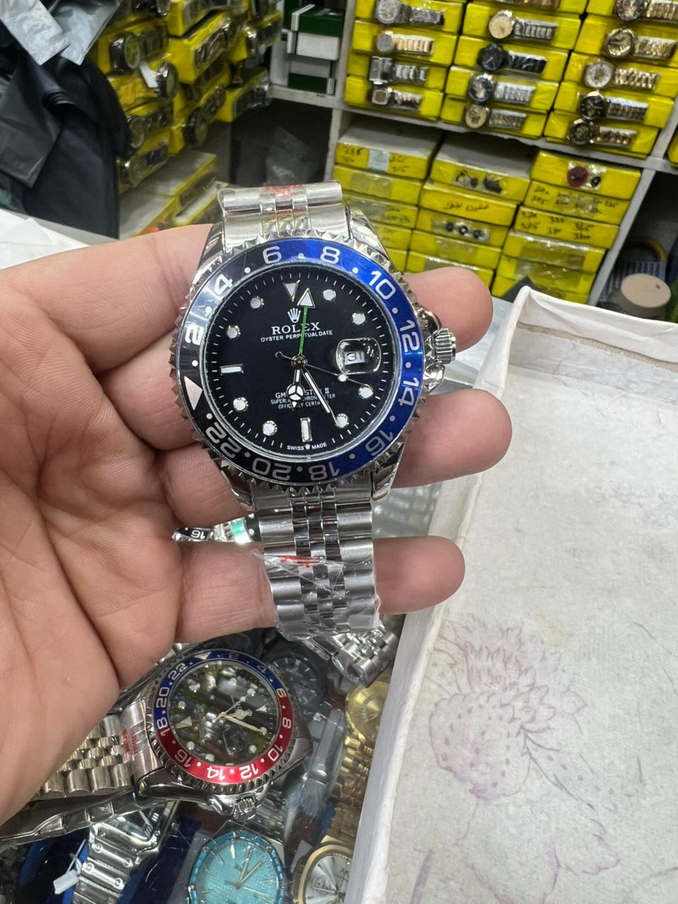 Rolex GMT-Master II “Batman” Stainless Steel Watch with Blue & Black Bezel