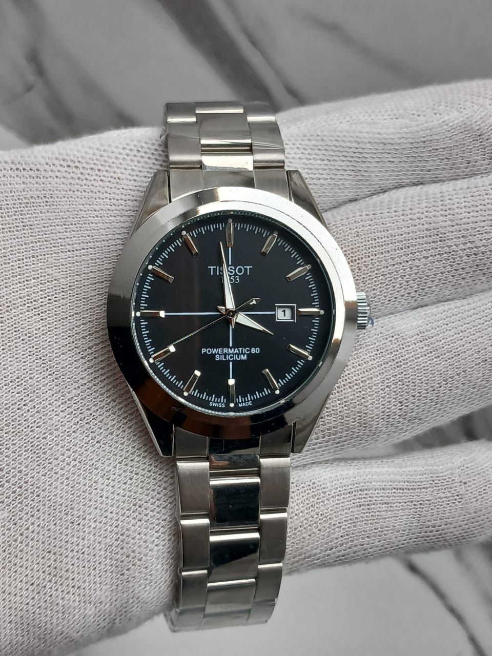 Tissot 1883 Watch for Men, Stainless Steel Bracelet,  Date Display