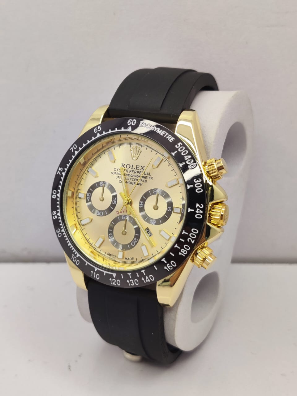 RLX Daytona Cosmograph  – Two Tone Dial | Black Bezel | Rubber Strap