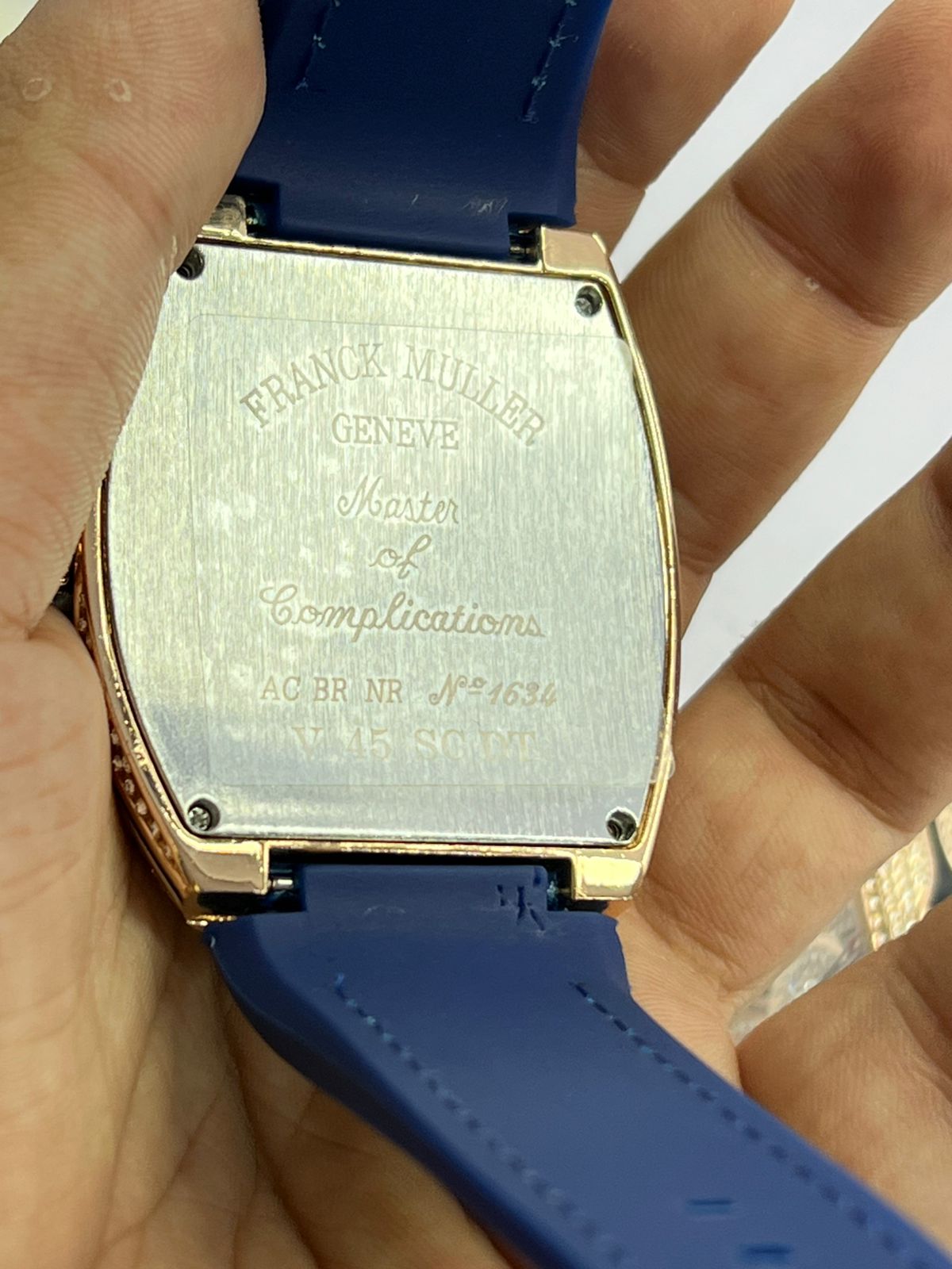 FM Full Diamond with Blue Strap – Luxury Men's Watch