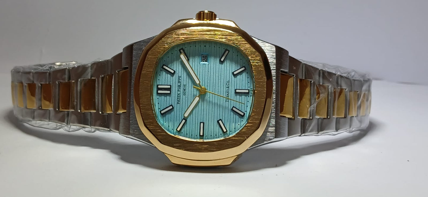 Patek Philippe Nautilus – Two-Tone | Aqua Blue Dial |