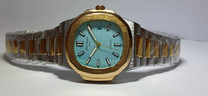 Patek Philippe Nautilus – Two-Tone | Aqua Blue Dial |