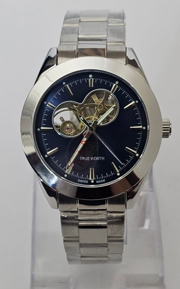 True Worth Skeleton Watch | Blue Dial | Automatic Movement