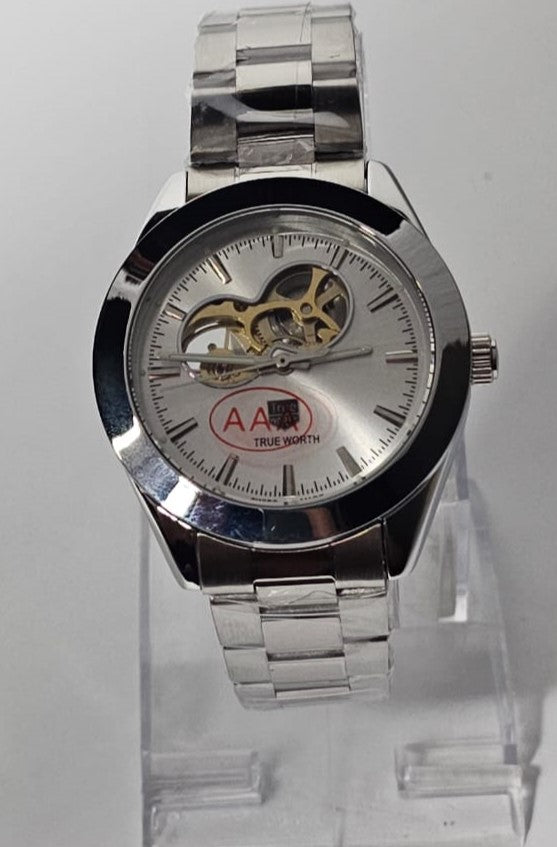 True Worth Skeleton Watch | Silver Dial | Automatic Movement