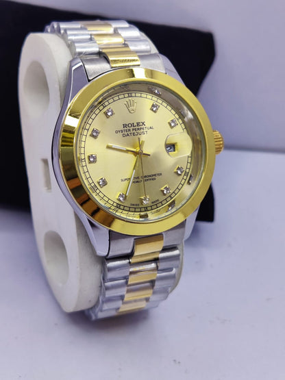 RLX Oyster Perpetual Datejust – TWO TONE Finish with Diamond Hour Markers