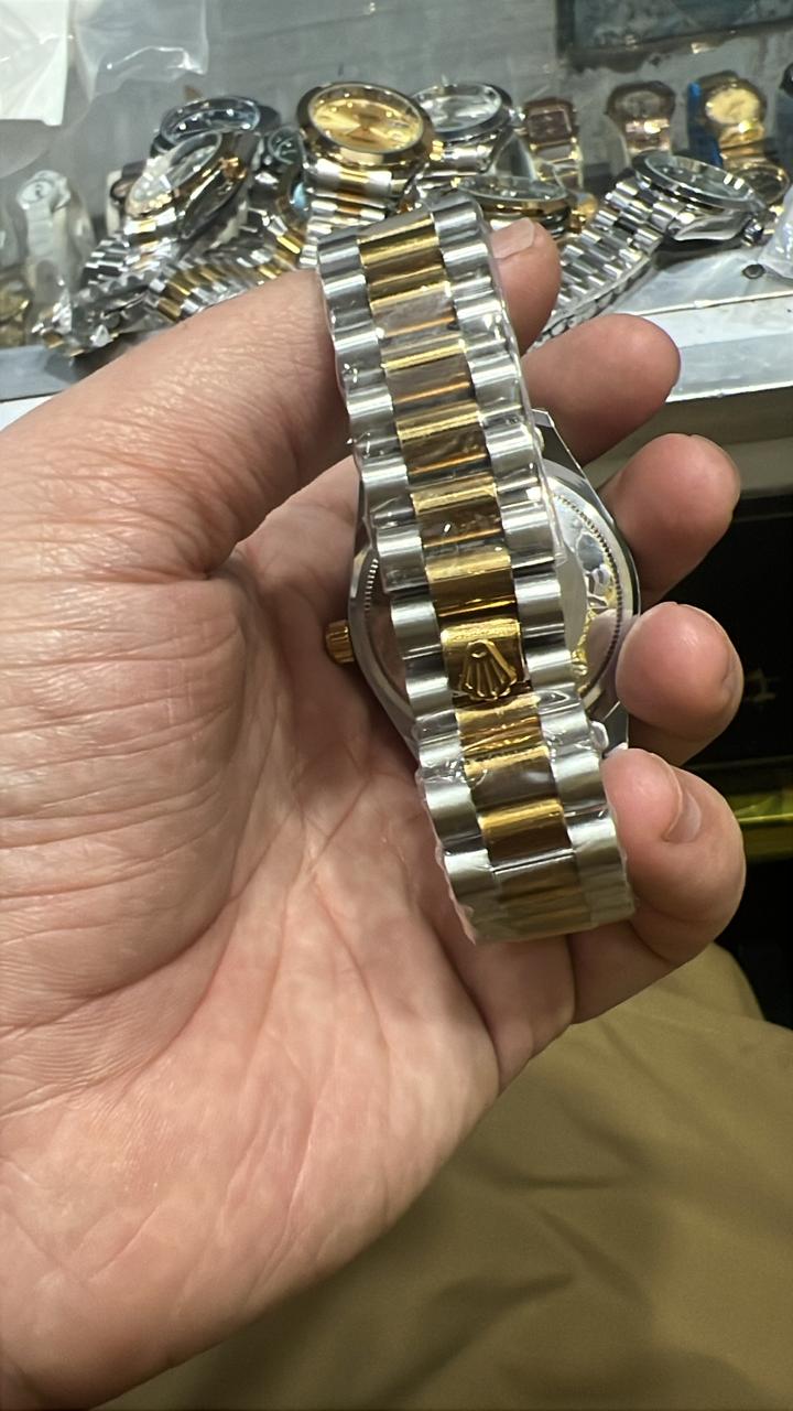 Rolex Tw Tone Oyster Perpetual Datejust Stainless Steel with Dial Diamond Markers